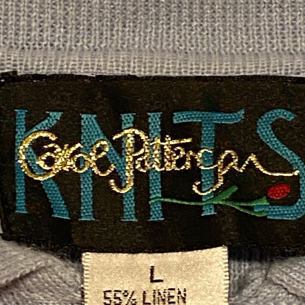 CAROL PATTERSON KNITS Sequin Embellished Sweater Ombre Cardigan Teal/Purple (L) - Picture 7 of 9